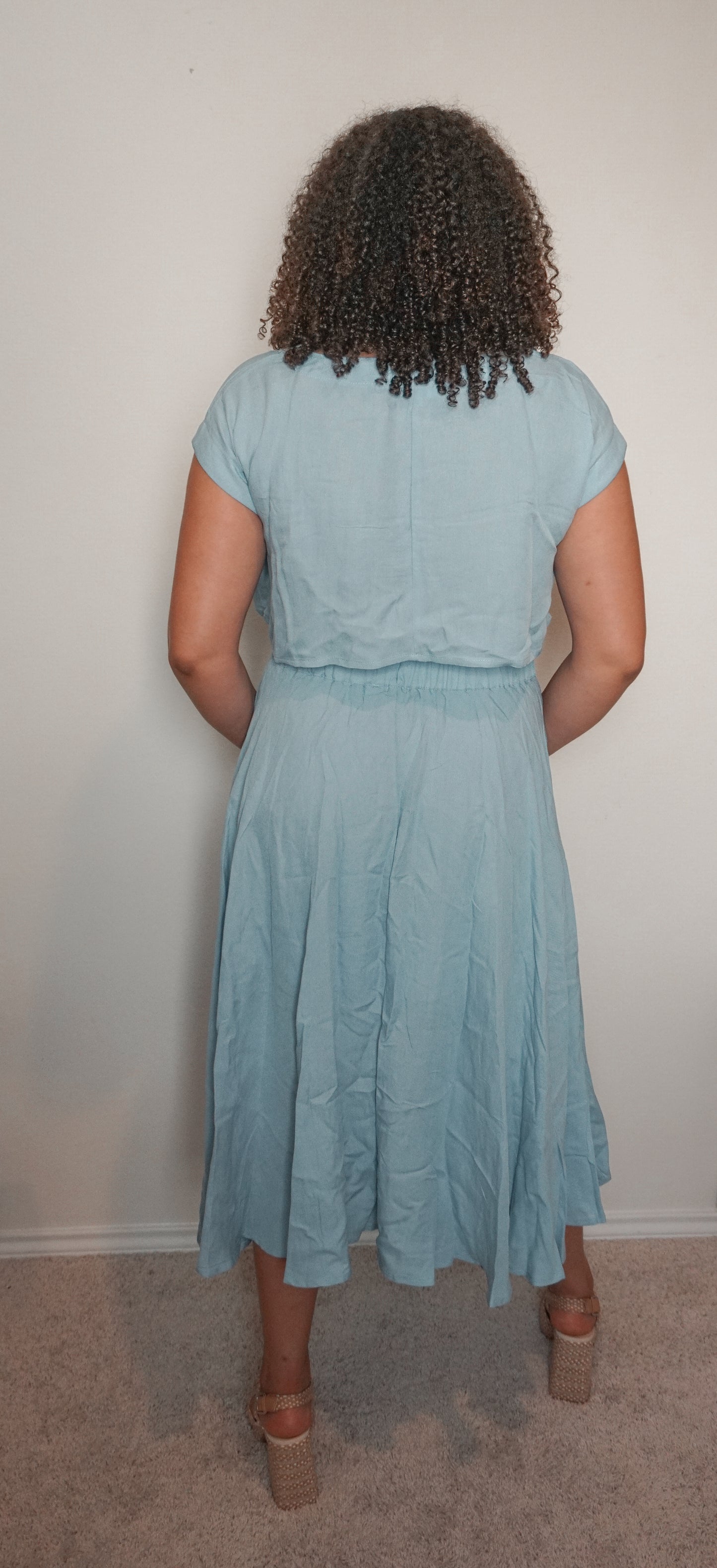Wear Anywhere Midi Skirt - French Blue