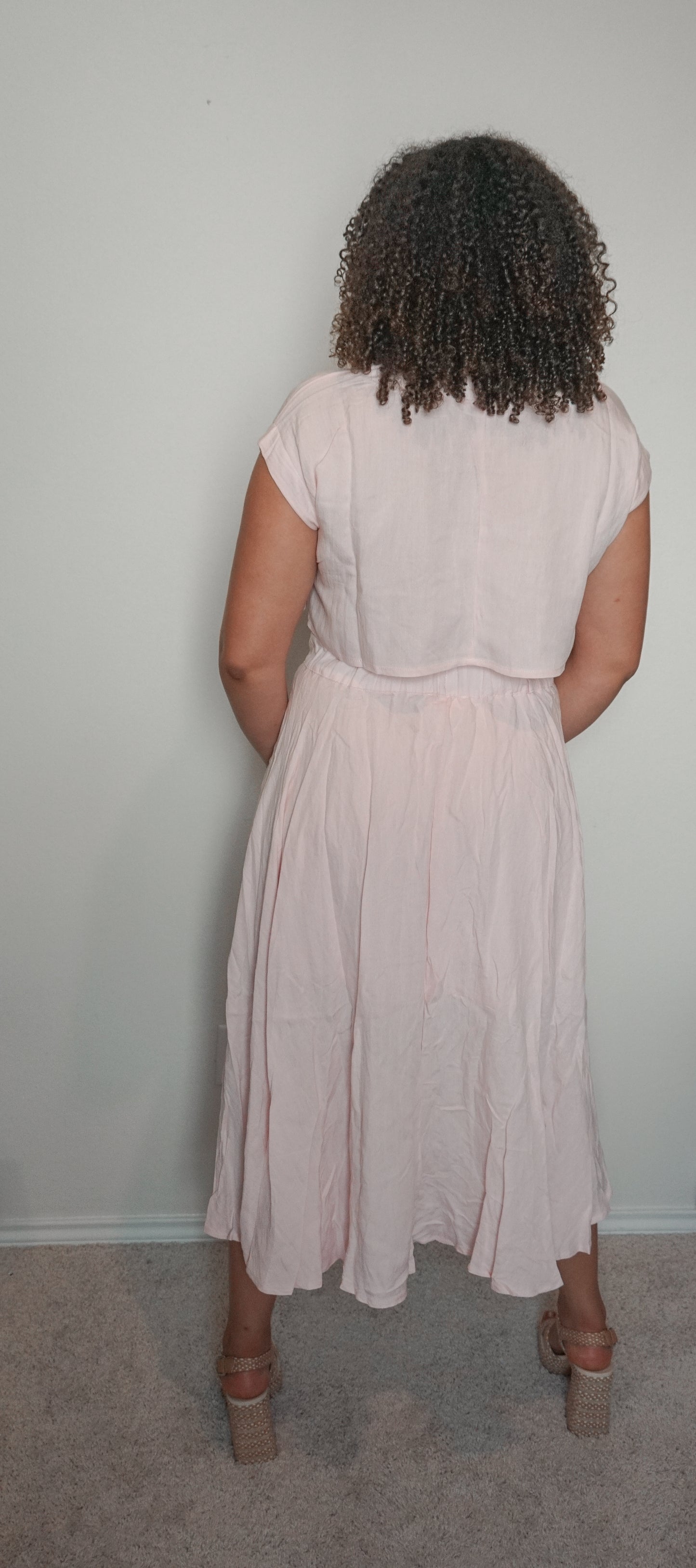 Wear Anywhere Midi Skirt Set - Bubble Pink