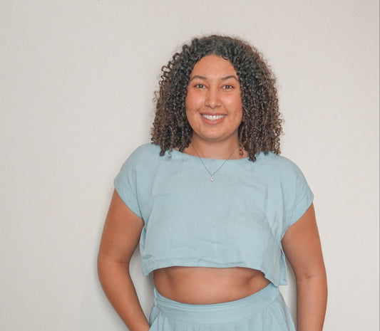 Wear Anywhere Crop Top - French Blue