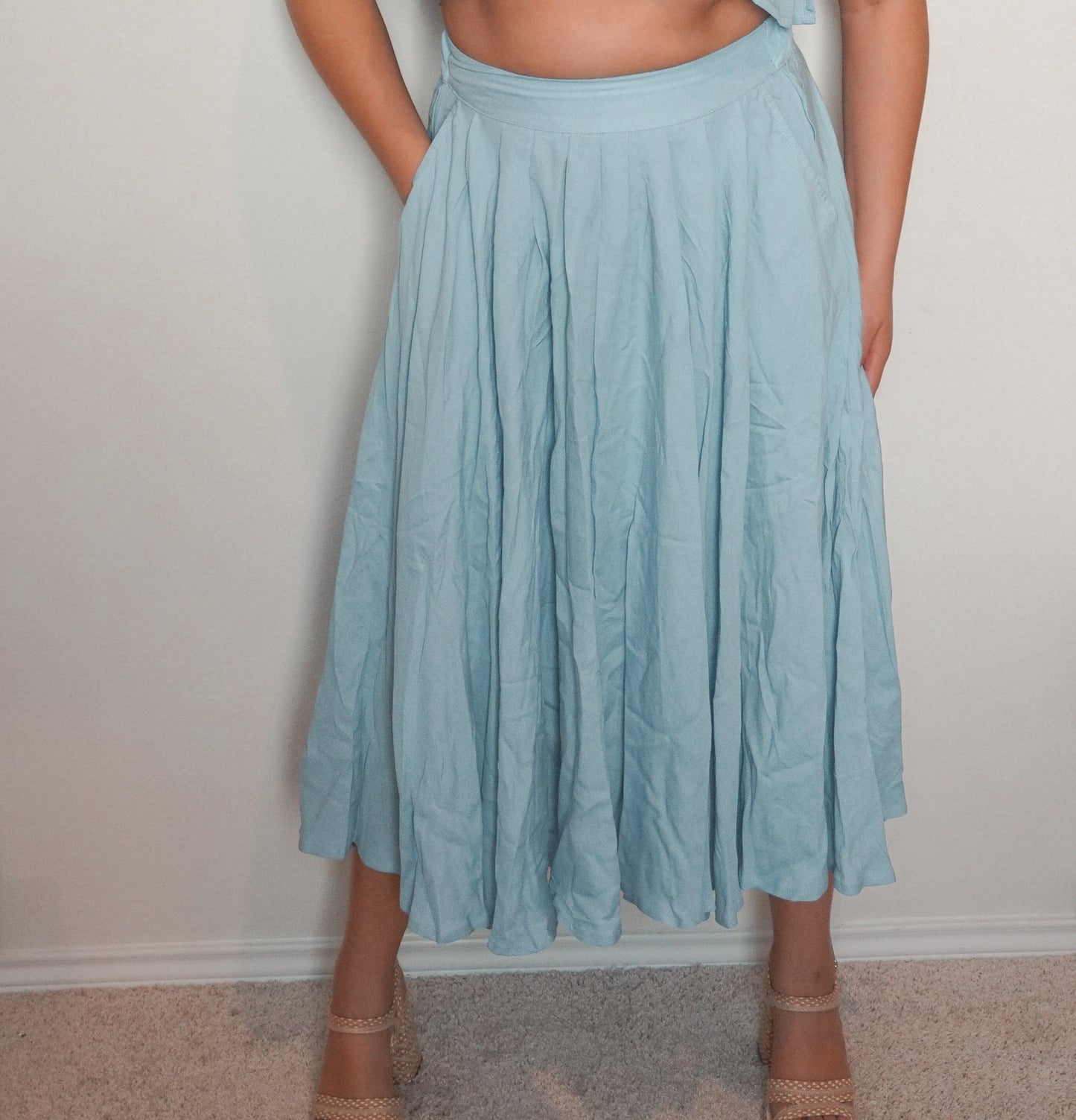 Wear Anywhere Midi Skirt - French Blue