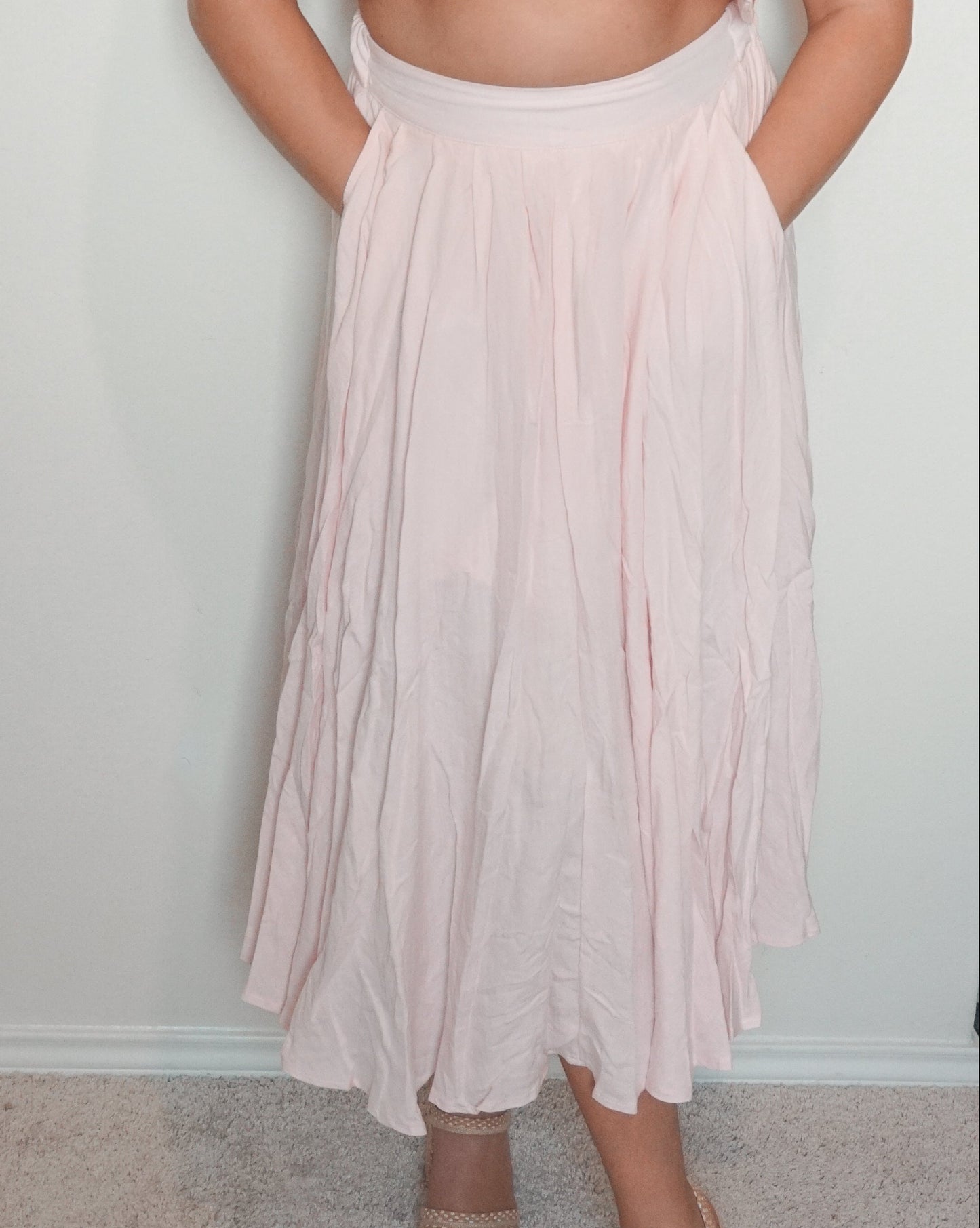 Wear Anywhere Midi Skirt - Bubble Pink