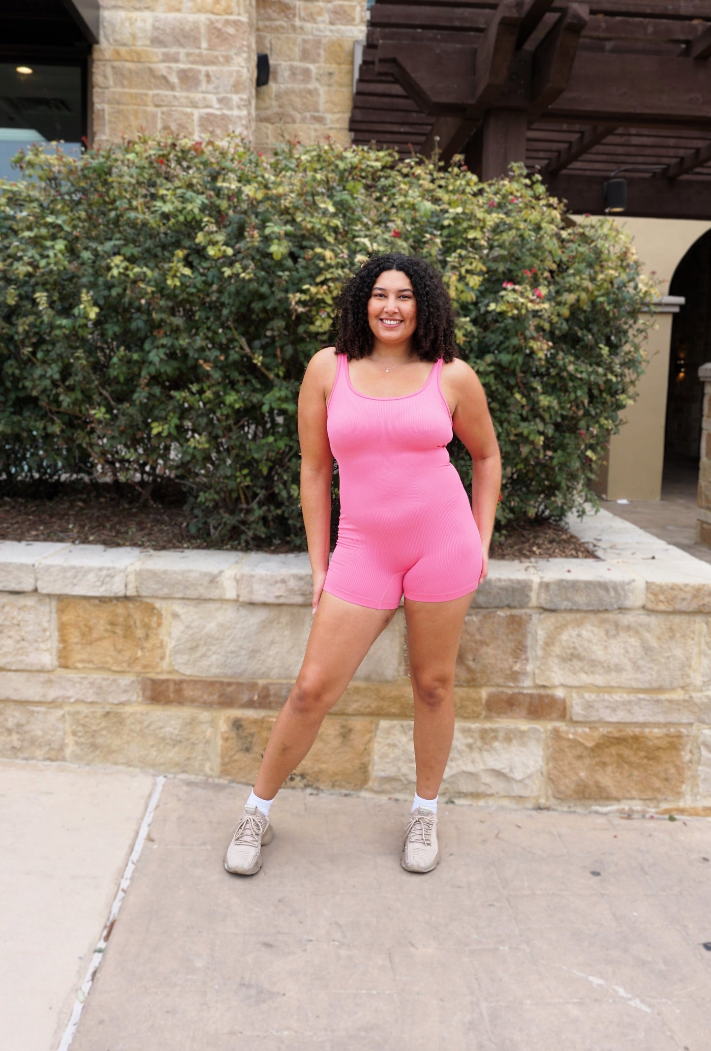 Seamless Workout Romper (Pink)